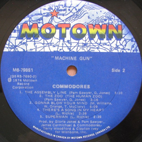Commodores - Machine Gun (LP, Album, RE)