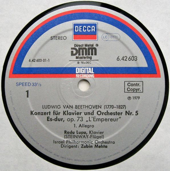 Ludwig van Beethoven - Klavierkonzert Nr. 5 Es-dur, Op. 73(LP)