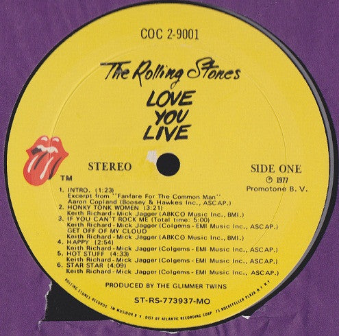 The Rolling Stones - Love You Live (2xLP, Album, MO )