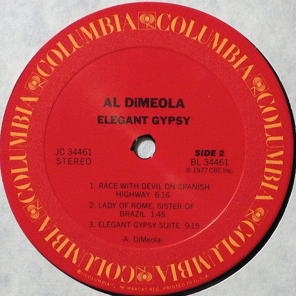 Al Di Meola - Elegant Gypsy (LP, Album, RE, Ter)