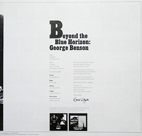 George Benson - Beyond The Blue Horizon (LP, Album, Ltd, RE)