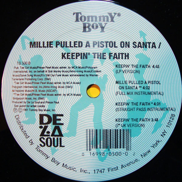 De La Soul - Millie Pulled A Pistol On Santa / Keepin' The Faith(12")