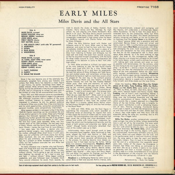 Miles Davis - Early Miles (LP, Comp, Mono, RE, RM)