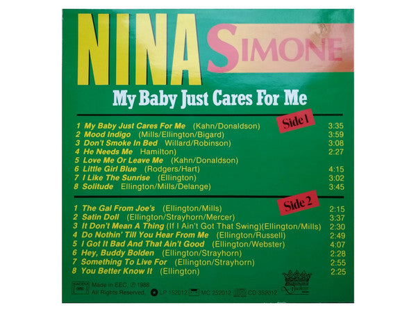 Nina Simone - My Baby Just Cares For Me (LP, Comp)