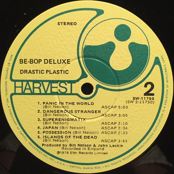 Be-Bop Deluxe* - Drastic Plastic (LP, Album, Win)