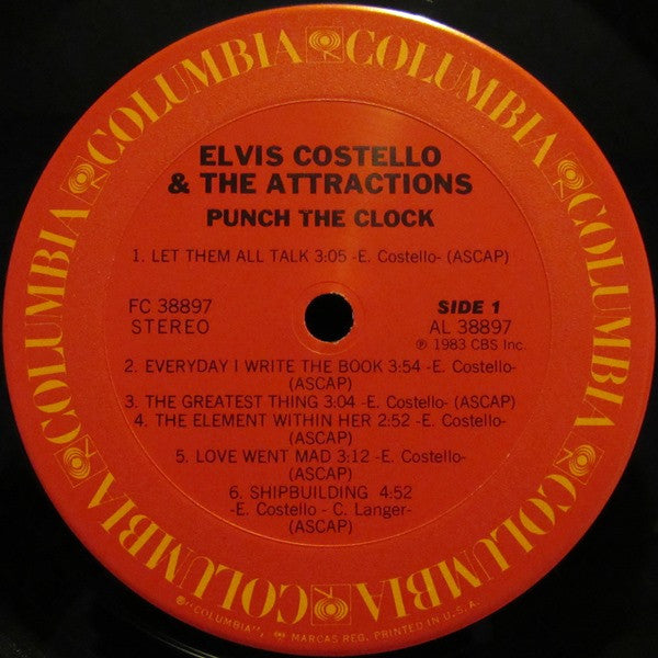 Elvis Costello And The Attractions* - Punch The Clock (LP, Album, Pit)