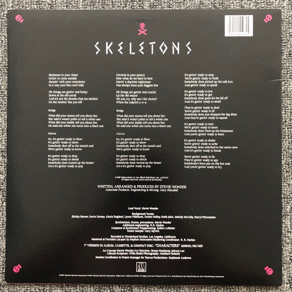 Stevie Wonder - Skeletons (12"", Maxi)
