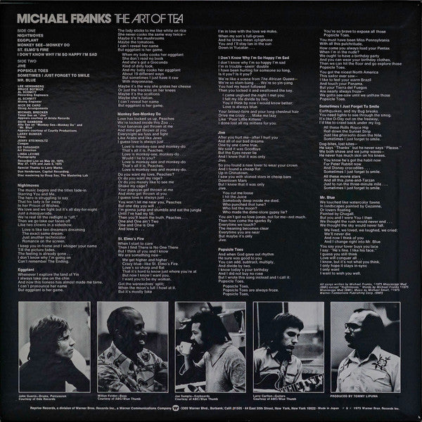 Michael Franks - The Art Of Tea (LP, Album, RE)