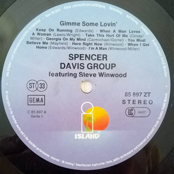 The Spencer Davis Group - Gimme Some Lovin' (LP, Comp, RE)