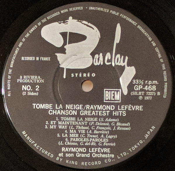 Raymond Lefèvre Et Son Grand Orchestre - Tombe La Neige Chanson - G...