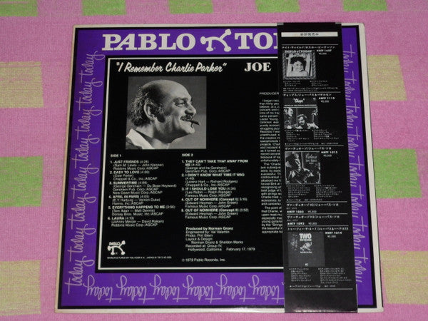 Joe Pass - I Remember Charlie Parker (LP, Album)