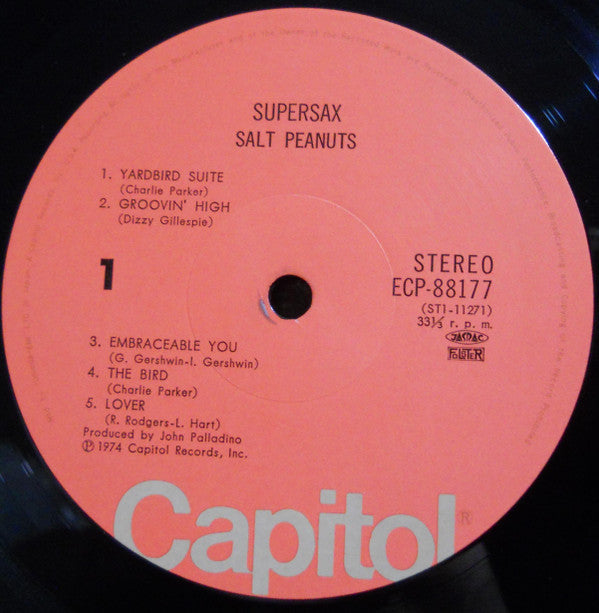 Supersax - Salt Peanuts (Supersax Plays Bird, Volume 2) (LP, Album)