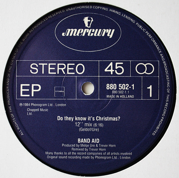 Band Aid - Do They Know It's Christmas?  (12"", EP)