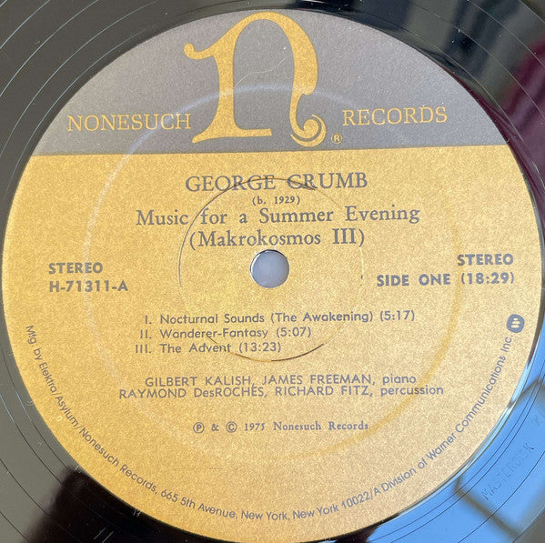 George Crumb - Music For A Summer Evening (Makrokosmos III)(LP, Album)
