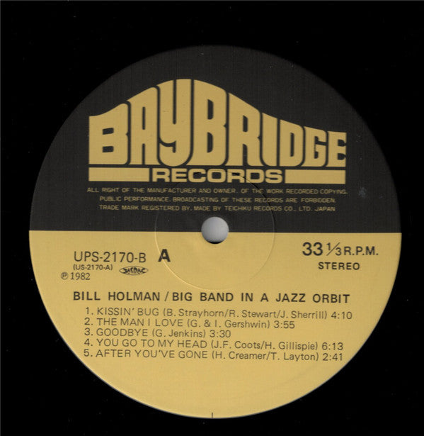 Bill Holman - In A Jazz Orbit (LP, Album, RE)