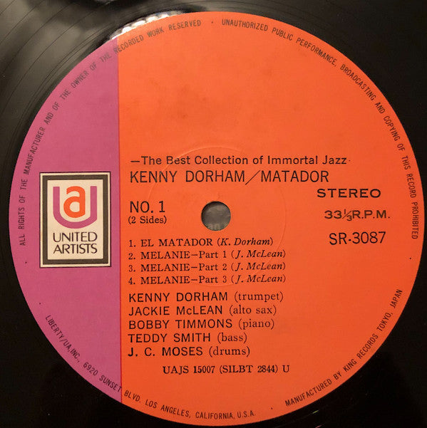 Kenny Dorham - Matador (LP, Album, RE)