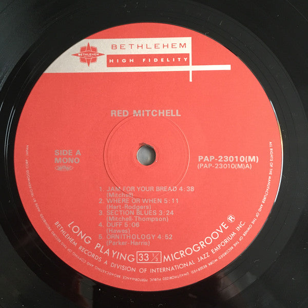 Red Mitchell - Red Mitchell (LP, Album, Mono)