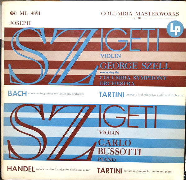 Joseph Szigeti - Concerto In G Minor For Violin And Orchestra / Con...