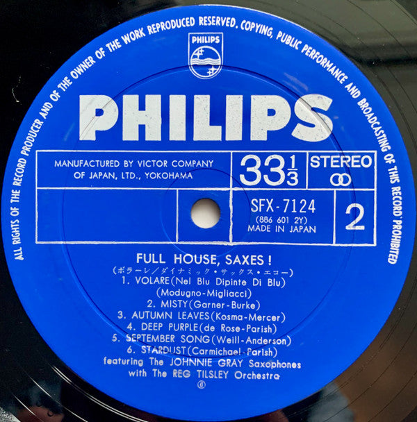 Reg Tilsley Orchestra - Full House Saxes(LP, Album)