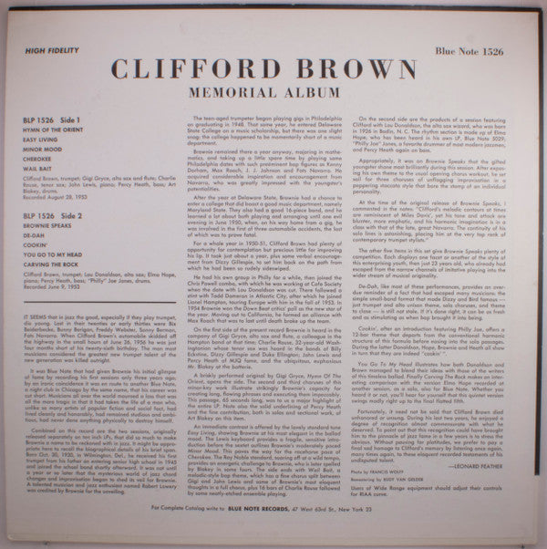 Clifford Brown - Memorial Album (LP, Comp, Mono, RP)