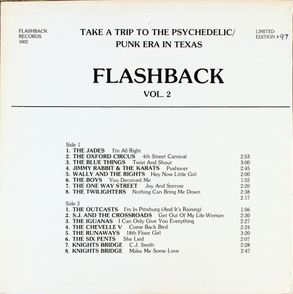 Various - Flashback Vol. 2 (LP, Comp, Ltd, Num, RE, Unofficial)