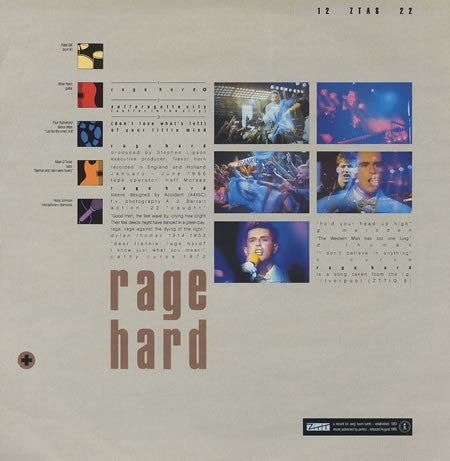 Frankie Goes To Hollywood - Rage Hard (+) (12"", Single)