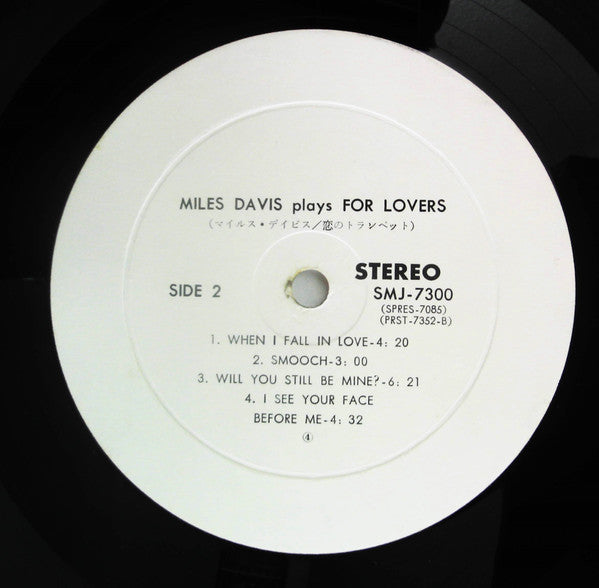 Miles Davis - Plays For Lovers (LP, Comp, Promo)