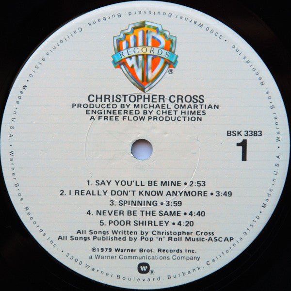 Christopher Cross - Christopher Cross (LP, Album, Los)
