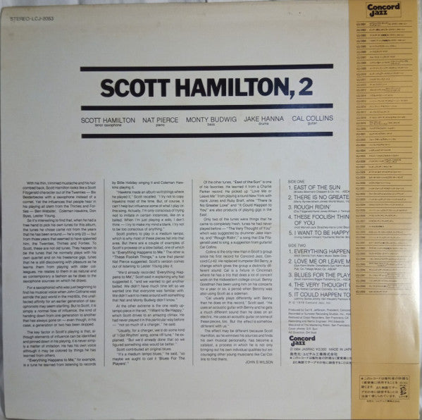 Scott Hamilton - Scott Hamilton, 2 (LP, Album, RE)