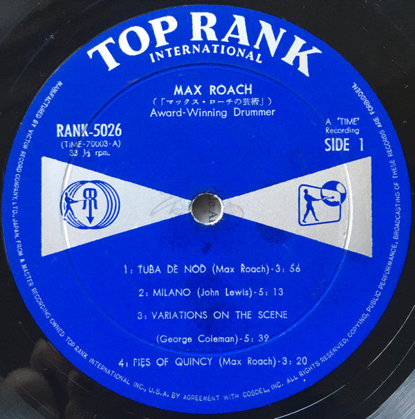 Max Roach - Award-Winning Drummer (LP, Album, Mono)