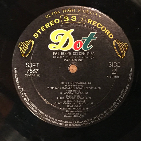 Pat Boone = パット・ブーン* - Golden Disk = 決定盤！「これがパット・ブーン」 (LP, Comp, Gat)