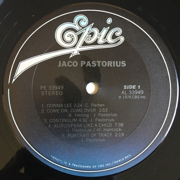 Jaco Pastorius - Jaco Pastorius (LP, Album, RP)