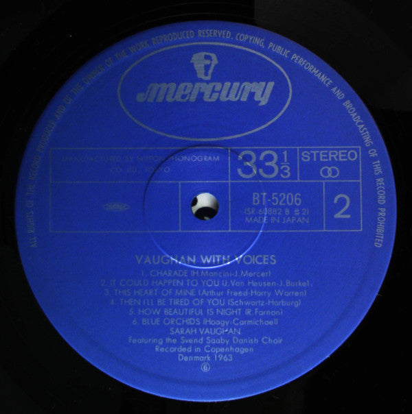 Sarah Vaughan - Vaughan With Voices (LP, Album)