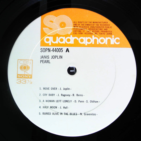 Janis Joplin / Full Tilt Boogie* - Pearl (LP, Album, Quad)
