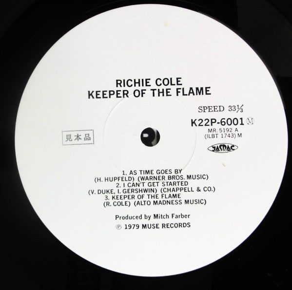 Richie Cole - Keeper Of The Flame (LP, Album, Promo)