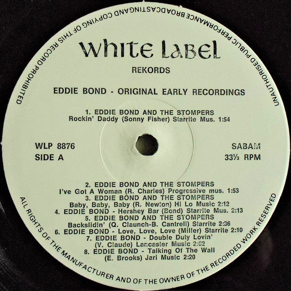 Eddie Bond - Original Early Recordings (LP, Comp)