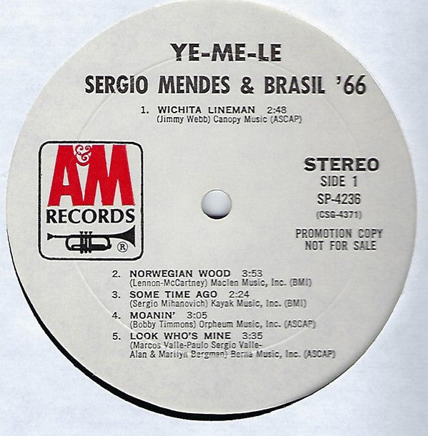 Sérgio Mendes & Brasil '66 - Ye-Me-Le (LP, Album, Promo, Mon)