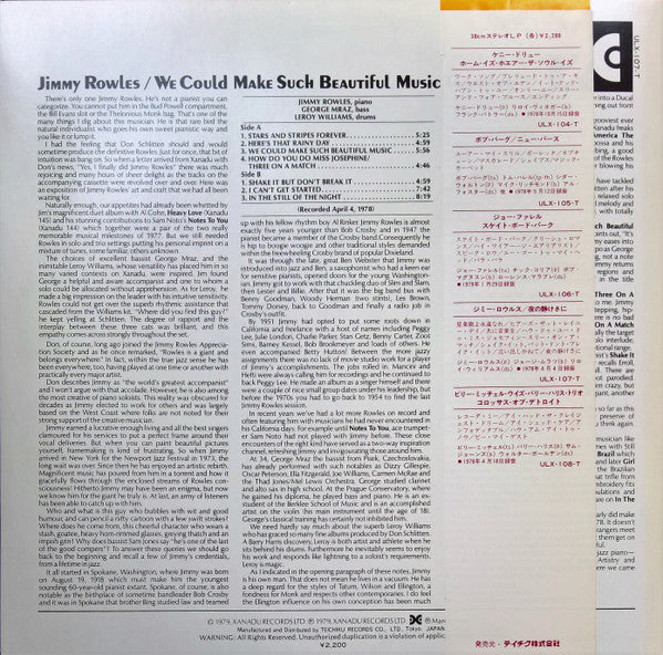 Jimmy Rowles - We Could Make Such Beautiful Music Together (LP, Album)