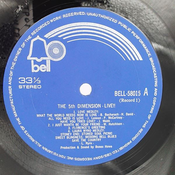 The 5th Dimension* - Live (2xLP, Album)