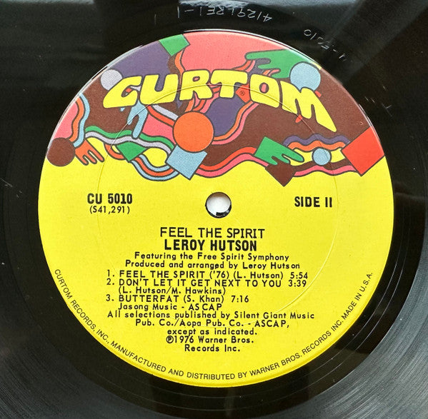 LeRoy Hutson - Feel The Spirit(LP, Album, Ter)