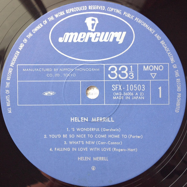 Helen Merrill - Helen Merrill = ユード・ビー・ソー・ナイス(LP, Album, Mono, RE)