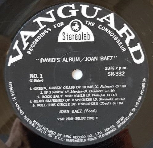 Joan Baez - David's Album (LP, Album)