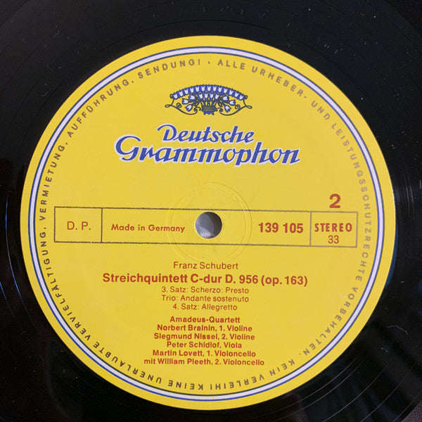 Franz Schubert - Streichquintett C-dur(LP)