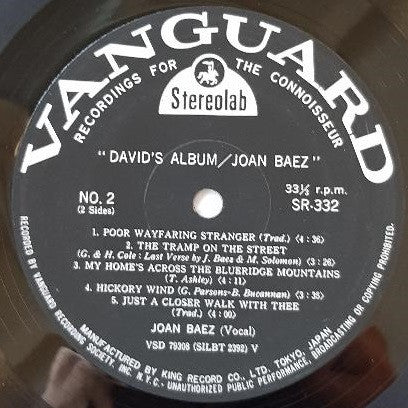 Joan Baez - David's Album (LP, Album)