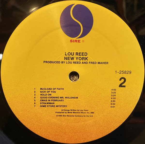 Lou Reed - New York (LP, Album, All)