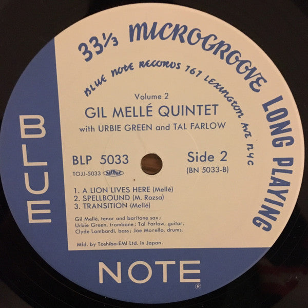 Gil Mellé Quintet - Volume 2(10", Album, Mono, Ltd, RE)