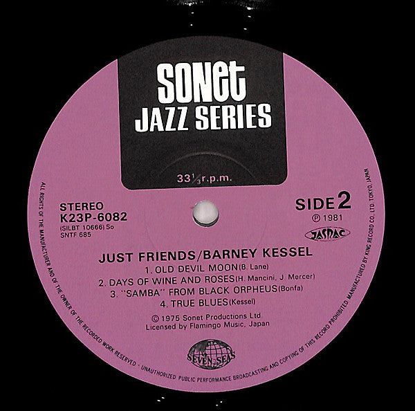 Barney Kessel - Just Friends (LP, Album)