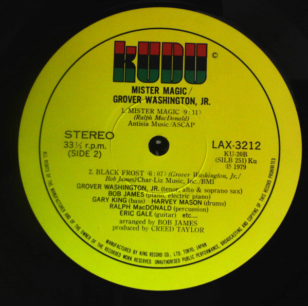 Grover Washington, Jr. - Mister Magic (LP, Album, RE)