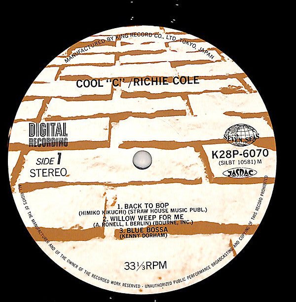 Richie Cole - Cool ""C"" (LP, Album)