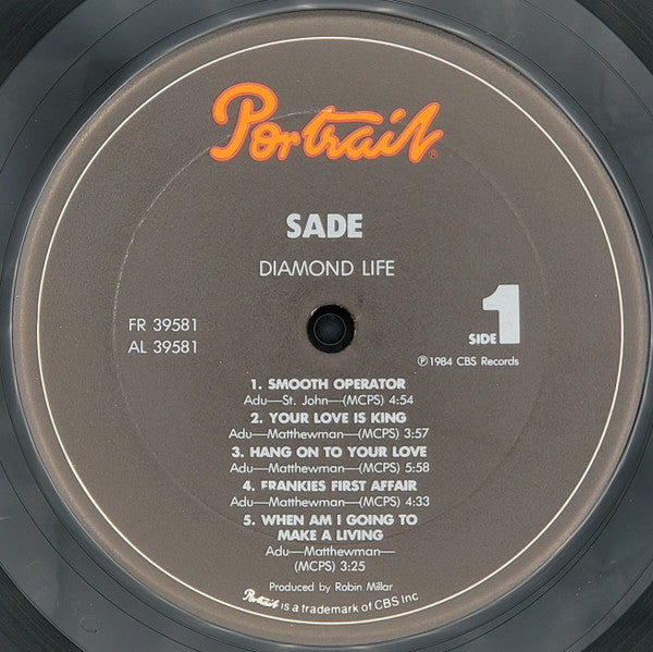 Sade - Diamond Life (LP, Album, Car)